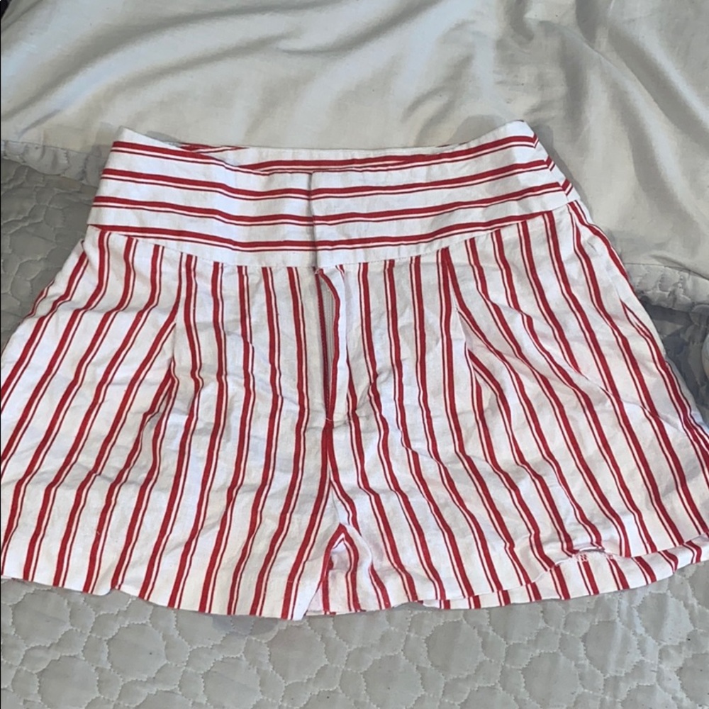 Red/white striped shorts